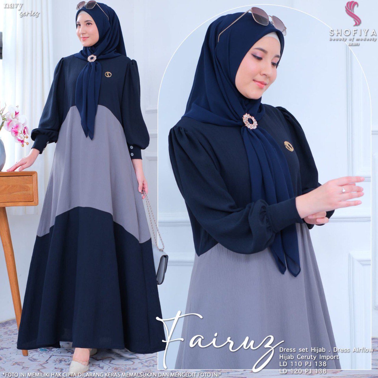 FAIRUZ DRESS SET HIJAB