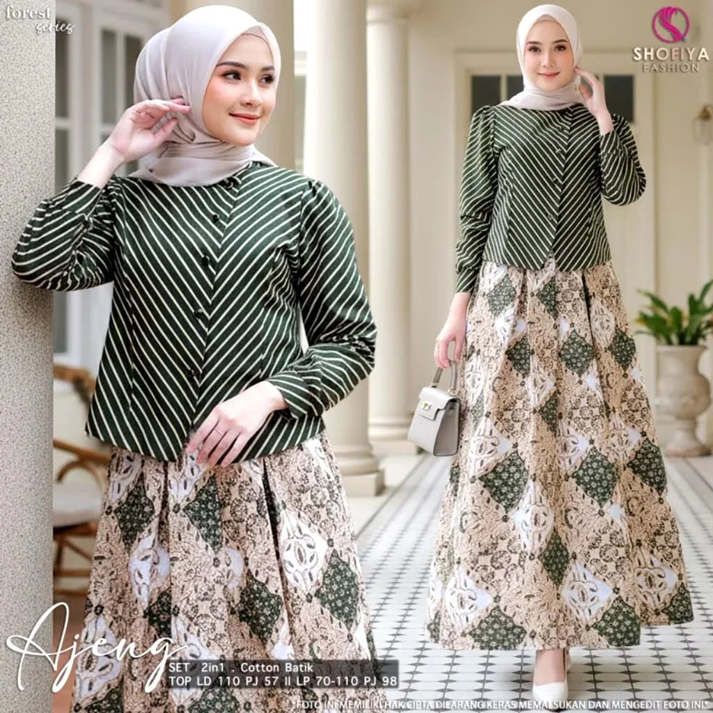 AJENG SET warna FOREST - Shofiya