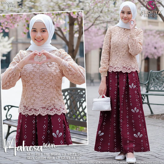 MAHESA TEEN SET warna MOCCA - Shofiya