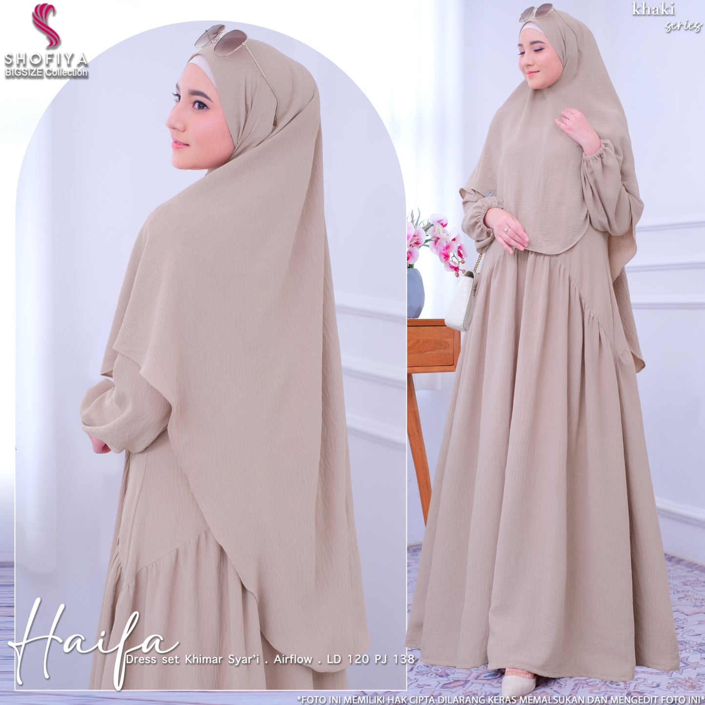FAUZIA JUMBO DRESS SYARI