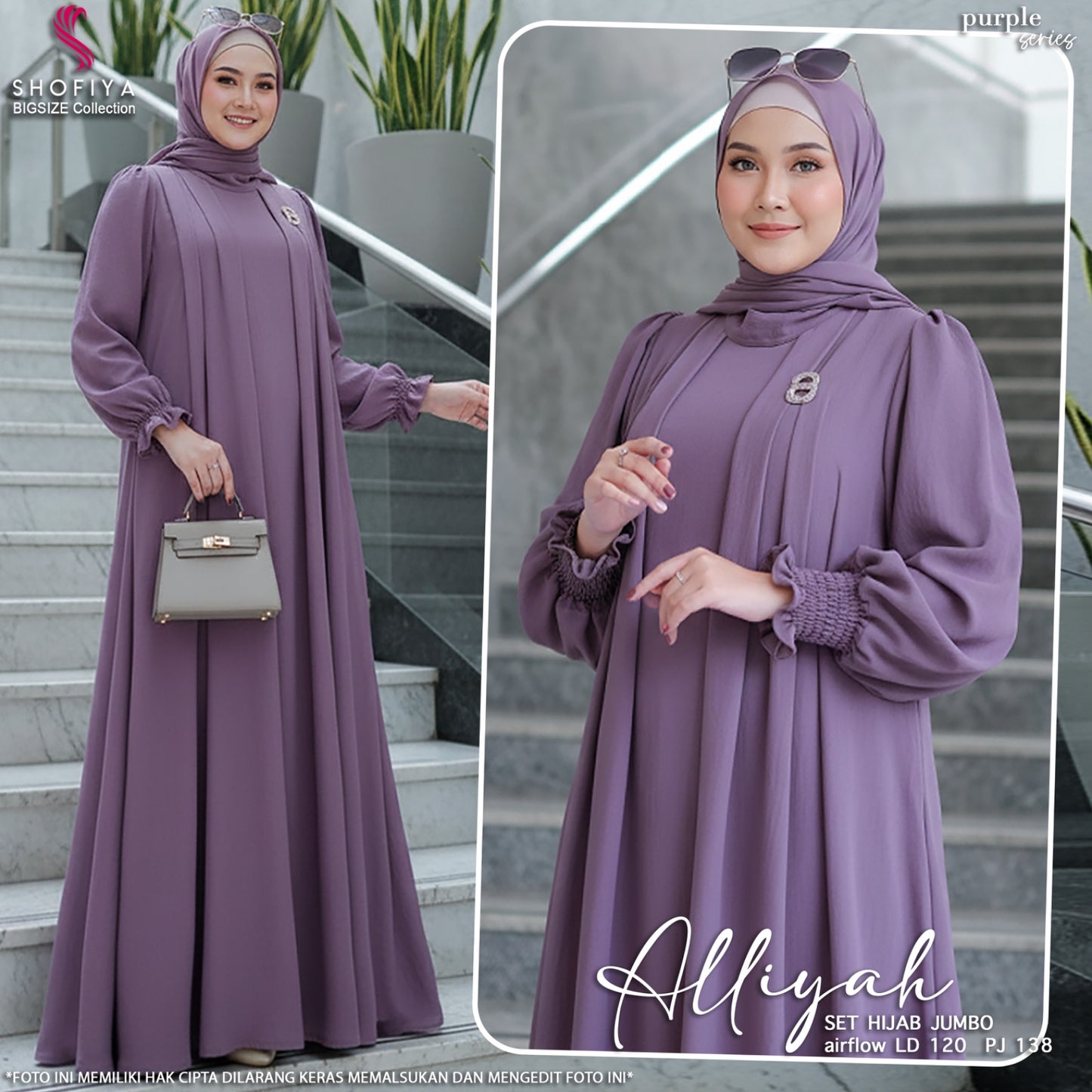ALLIYAH JUMBO DRESS SET HIJAB
